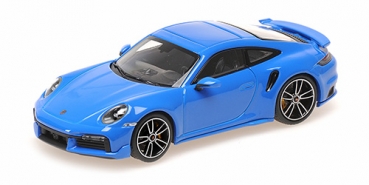 410060072 PORSCHE 911 (992) TURBO S COUPE SPORT DESIGN – 2021 – BLUE 1:43