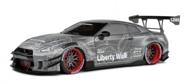 421186361	Nissan GT-R (R35) w/Liberty Walk Body Kit 2.0 Black 2020	1:18