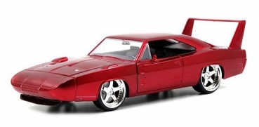 253203029 Dom's 1969 Dodge Charger Daytona Red - Fast & Furious 1:24