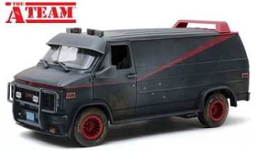 13567 The A-Team (1983-87 TV Series) - 1983 GMC Vandura (Weathered Version with Bullet Holes) 1:18