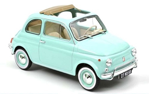 187777	Fiat 500 L 1968 Pastel Blue Special birth pack	1:18