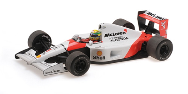 540913801	MCLAREN HONDA MP4/6 – AYRTON SENNA – WORLD CHAMPION 1991 – DIRTY VERSION	1:18